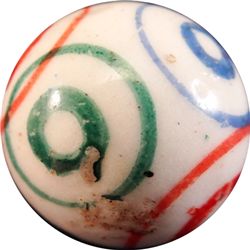 Marbles: Lot 127. NON-GLASS HANDMADE, China. 25/32". Mint (9.8).