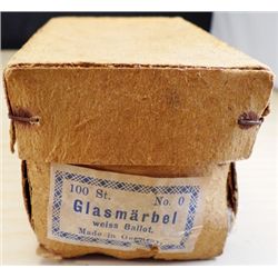 Marbles: Lot 150. Original German Box Handmade Opaques.