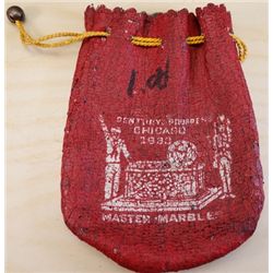 Marbles: Lot 151. MASTER MARBLE COMPANY, CoP Pouch. Near Mint(-) (8.0).
