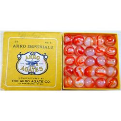 Marbles: Lot 152. AKRO AGATE COMPANY. Imperials Box.