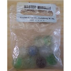 Marbles: Lot 158. MASTER GLASS COMPANY. Poly Bag.
