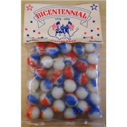 Marbles: Lot 159. OTHER MACHINE MADE. Poly Bicentennial Bag.