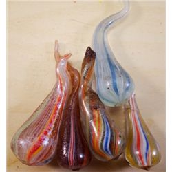 Marbles: Lot 161. SWIRL, Assorted. Cane pieces.