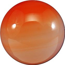 Marbles: Lot 164. NON-GLASS HANDMADE, Handcut Agate. 27/32". Mint (9.9).