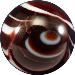 Marbles: Lot 165. NON-GLASS HANDMADE, Handcut Agate. 23/32". Mint (9.9).