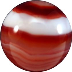 Marbles: Lot 168. NON-GLASS HANDMADE, Handcut Agate. 25/32". Mint (9.9).