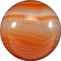 Marbles: Lot 169. NON-GLASS HANDMADE, Handcut Agate. 3/4". Mint (9.9).