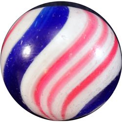 Marbles: Lot 177. SWIRL, Peppermint. 3/4". Mint(-) (9.0).