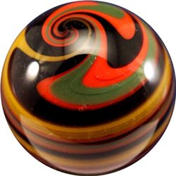 Marbles: Lot 186. CONTEMPORARY HANDMADE, Raj Kommineni. 1-5/8". Mint (9.9).