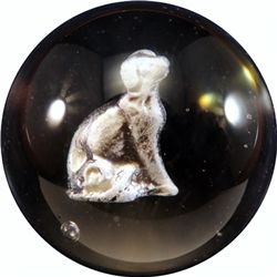 Marbles: Lot 192. SULPHIDE. Dog. 1-5/16". Polished