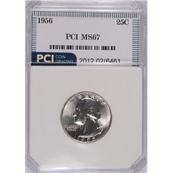 1956 WASHINGTON QUARTER, PCI MS-67