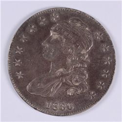 1836 BUST HALF DOLLAR, AU TONED