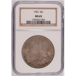 1902 MORGAN DOLLAR NGC MS-65 RAINBOW COLORS!