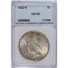 Image 1 : 1922-S PEACE SILVER DOLLAR, NNC MS-64
