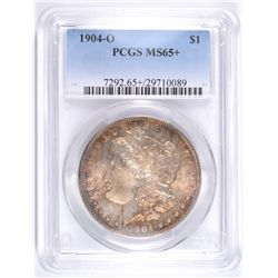 1904-O MORGAN DOLLAR PCGS MS65+ GREAT COLOR