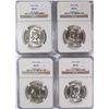 Image 1 : 4 1954-S FRANKLIN HALF DOLLARS NGC MS-63