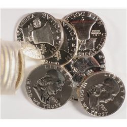 ROLL OF( 20 ) GEM PROOF FRANKLIN HALF DOLLARS DATED 1956-1963