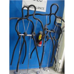 GROUP OF 4 CLOTHING STORE POSEABLE MANNEQUIN ON STAND