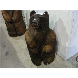 BLACK BEAR CHAINSAW CARVING HAND CRAFTED FROM ONE SECTION OF LOG