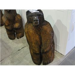 BLACK BEAR CHAINSAW CARVING HAND CRAFTED FROM ONE SECTION OF LOG