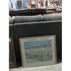 FRAMED PRINT TITLED FIELD OF FLOWERS BY VINCENT VAN GOGH