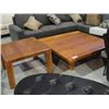 Image 1 : NICELY CONSTRUCTED 2PC PINE COFFEE AND END TABLE SET