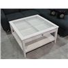 Image 1 : CONTEMPORARY WHITE GLASS TOP DISPLAY COFFEE TABLE