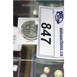 CENTENNIAL 1858-1958 ROYAL CANADIAN MINT $1 SILVER TOTEM POLE COIN