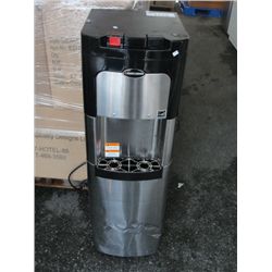 STAINLESS STEEL AND BLACK HOT AND COLD WATER DISPENSER