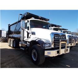 2015 MACK GU713 TRI-AXLE DUMP, S/N 1M2AX07C0FM021394, MACK MP8-445C ENG, 10 SPD TRANS, 44K REARS, 18
