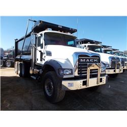 2015 MACK GU713 TRI-AXLE DUMP, S/N 1M2AX07C7FM021392, MACK MP8-445C ENG, 10 SPD TRANS, 44K REARS, 18
