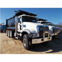 2015 MACK GU713 TRI-AXLE DUMP, S/N 1M2AX07C2FM021395, MACK MP8-445C ENG, 10 SPD TRANS, 44K REARS, 18