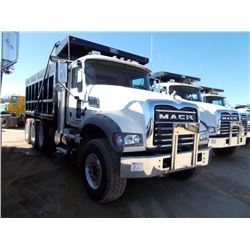 2015 MACK GU713 TRI-AXLE DUMP, S/N 1M2AX07C6FM021397, MP8 445C MACK DIESEL, 10 SPD TRANS, 44K REARS,