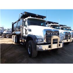 2014 MACK GRANITE GU713 TRI-AXLE DUMP, S/N 1M2AX09C2EM021067, 425 HP MACK MP8 DIESEL ENG, 10 SPD TRA