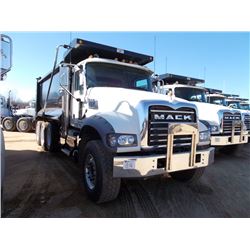 2014 MACK GRANITE GU713 TRI-AXLE DUMP, S/N 1M2AX0PC5EM021063, 425 HP MACK MP8 DIESEL ENG, 10 SPD TRA