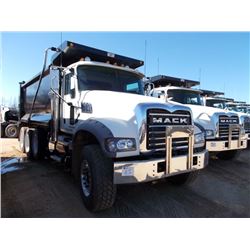2014 MACK GRANITE GU713 TRI-AXLE DUMP, S/N 1M2AX09C7EM021064, 425 HP MACK MP8 DIESEL ENG, 10 SPD TRA