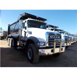 2014 MACK GRANITE GU713 TRI-AXLE DUMP, S/N 1M2AX09C4EM021068, 425 HP MACK MP8 DIESEL ENG, 10 SPD TRA