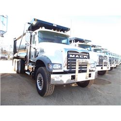 2014 MACK GU713 TRI-AXLE DUMP, S/N 1M2AX09C2EM021053, 425 HP MACK MP8 DIESEL ENG, 10 SPD TRANS, 44K 