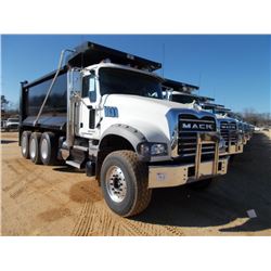2014 MACK GRANITE GU713 TRI-AXLE DUMP, S/N 1M2AX09C0EM021066, 425 HP MACK MP8 DIESEL ENG, 10 SPD TRA