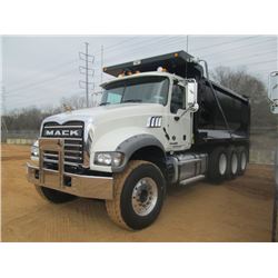 2014 MACK GU713 TRI-AXLE DUMP, S/N 1M2AX09C4EM021054, MACK MP8-425M ENG, 10 SPD TRANS, 44K REARS, 18