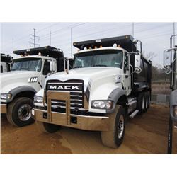 2014 MACK GU713 TRI-AXLE DUMP, S/N 1M2AX09C3EM021059, MACK MP8-425M ENG, 10 SPD TRANS, 44K REARS, 18