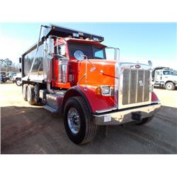 2013 PETERBILT 367 TRI-AXLE DUMP, S/N 1NPTL40X3DD182079, CUMMINS ISX 450 HP ENG, ALLISON A/T, 46K RE