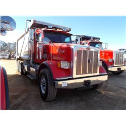 2013 PETERBILT 367 TRI-AXLE DUMP, S/N 1NPTL40XXDD182080, CUMMINS ISX 450 HP ENG, ALLISON A/T, 46K RE