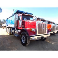 2013 PETERBILT 367 TRI-AXLE DUMP, S/N 1NPTL40X4DD182088, CUMMINS ISX 450 HP ENG, ALLISON A/T, 46K RE