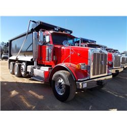 2013 PETERBILT 367 TRI-AXLE DUMP, S/N 1NPTL40X1DD182078, CUMMINS ISX 450 HP ENG, ALLISON A/T, 46K RE