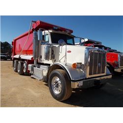 2013 PETERBILT 367 TRI-AXLE DUMP, S/N 1NPTL40X4DD182091, CUMMINS ISX 450 HP ENG, ALLISON A/T, 46K RE