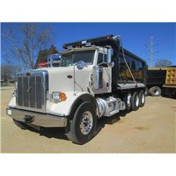 2013 PETERBILT 367 TRI-AXLE DUMP, S/N 1NPTL40X1DD182089, CUMMINS ISX 450 HP ENG, ALLISON A/T, 46K RE