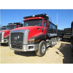 2013 CAT CT660 TRI-AXLE DUMP, S/N 1HTJGTKT70J174904, 430 HP CAT CT13 ENGINE, CX31 CAT A/T, 46K REARS