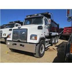 2014 WESTERN STAR 4700 SF TRI-AXLE DUMP, S/N 5KKMAVDV7EPFV1415, 500 HP DETROIT DD13 ENG, EATON AUTO 