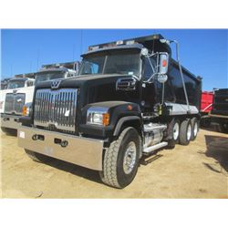 2014 WESTERN STAR 4700 TRI-AXLE DUMP, S/N 5KKMAVD0EPFY3638, DETROIT DD13 500HP ENG, A/T, 46K REARS, 